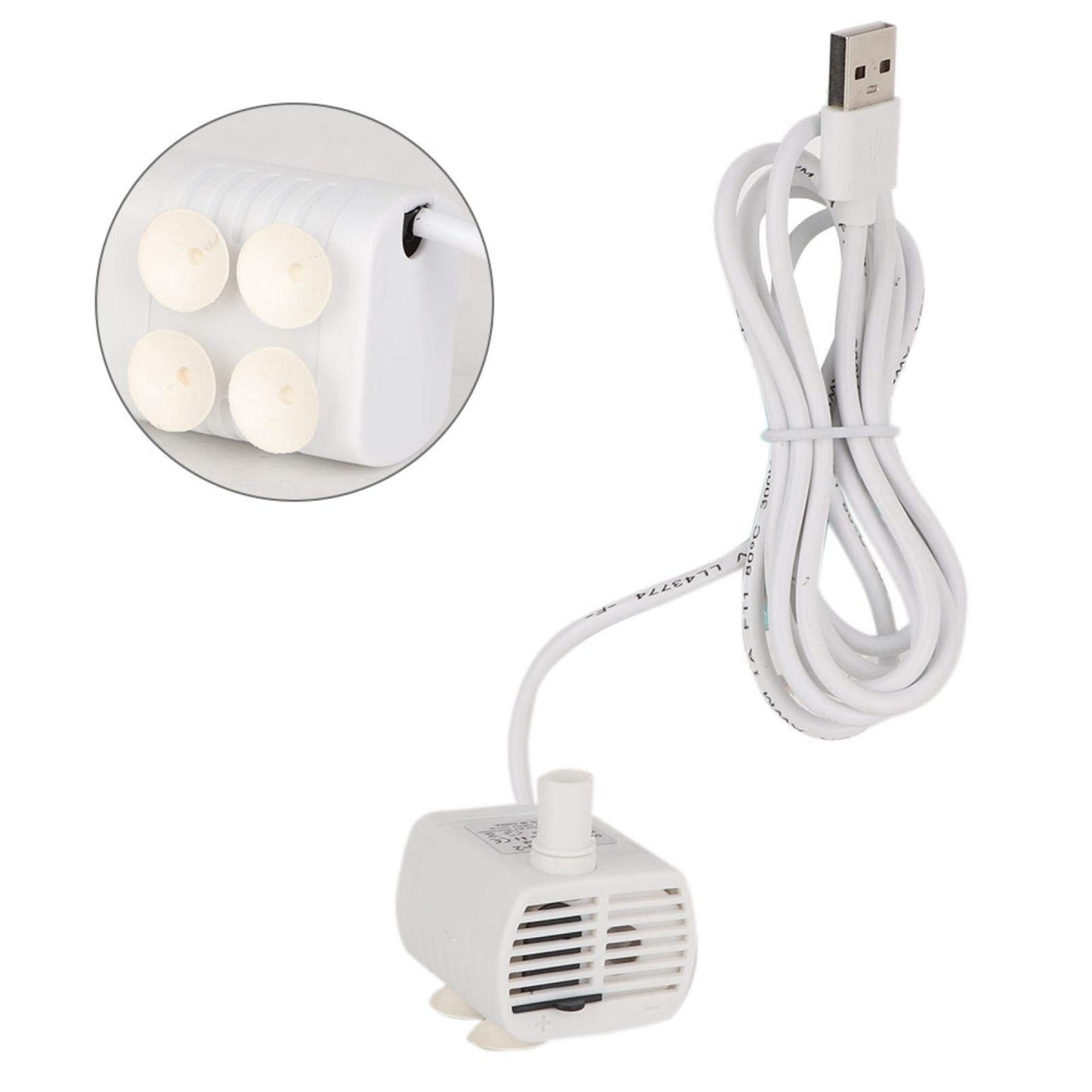 Bomba de fuente para mascotas, Mini bomba USB 200L / H Bomba de agua sumergible para pecera Acuario Dispensador de agua para mascotas