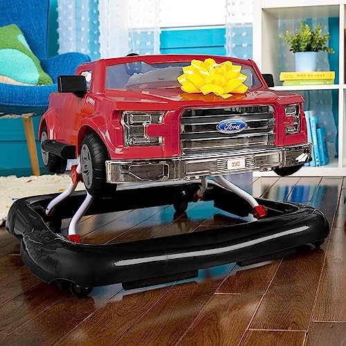 Bright Starts Ford F-150 - Centro de actividades para bebés 4 en 1 con volante interactivo extraíble, juguete de 6 meses en adelante