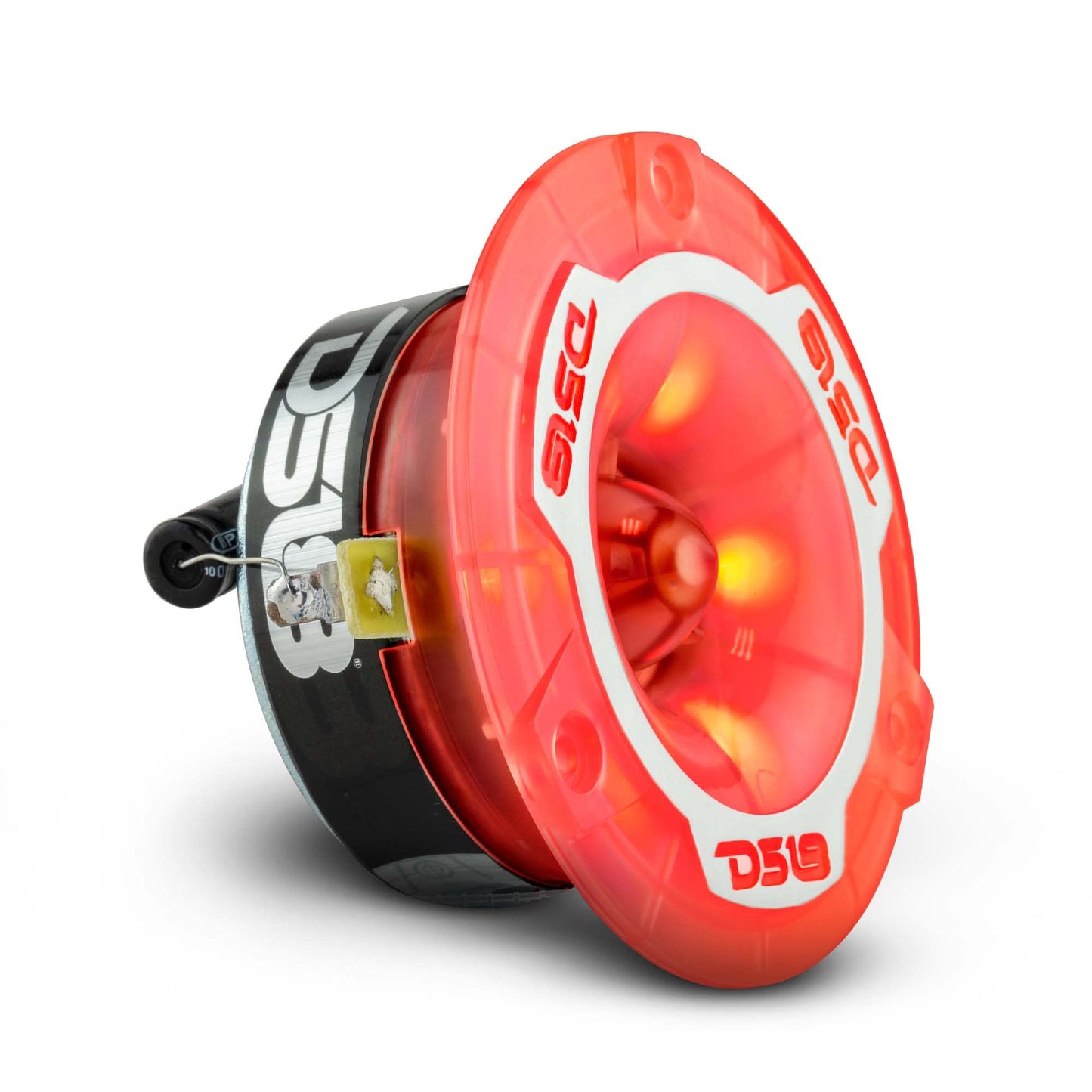 DS18 PRO-TW1L - altavoz de agudos Super Bullet de aluminio RGB de 3.8 pulgadas, bobina de voz de 1 pulgada, cuerpo de policarbonato y bala, 400 W máximo, 200 W RMS, 4 ohmios, cruce integrado, los tweeters PRO son los mejores, 2 altavoces