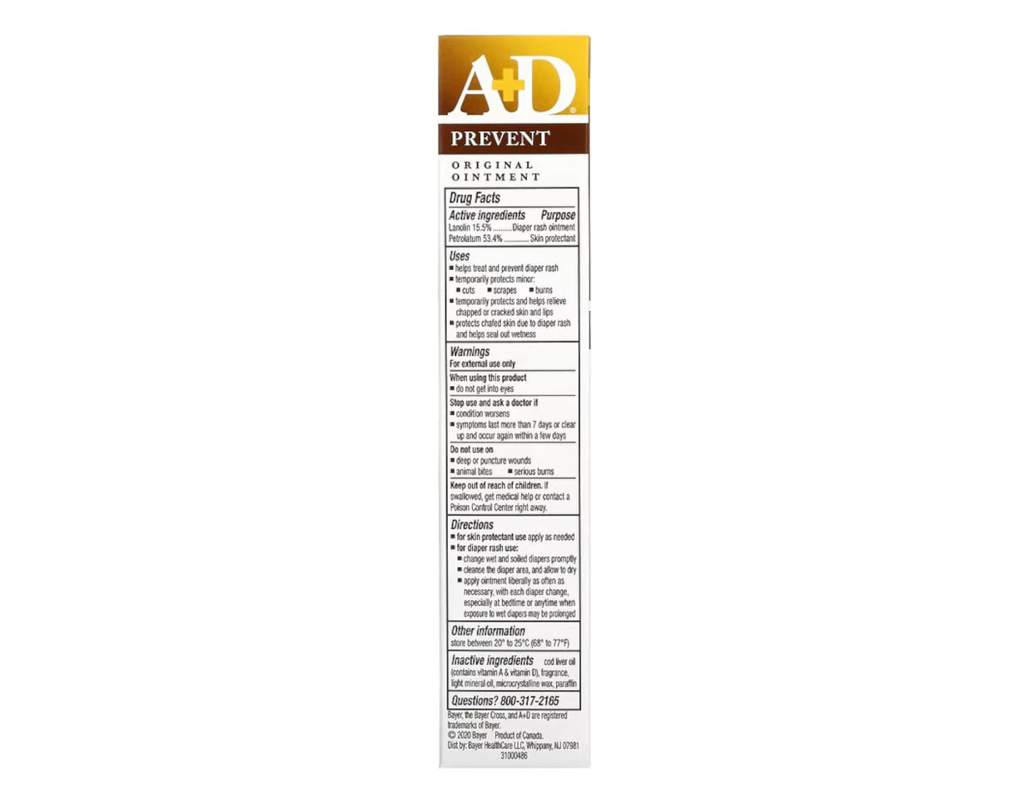 D&A A&D Diaper Rash Ointment & Skin Protectant, Original -1.5 Ounces - 2 Pack