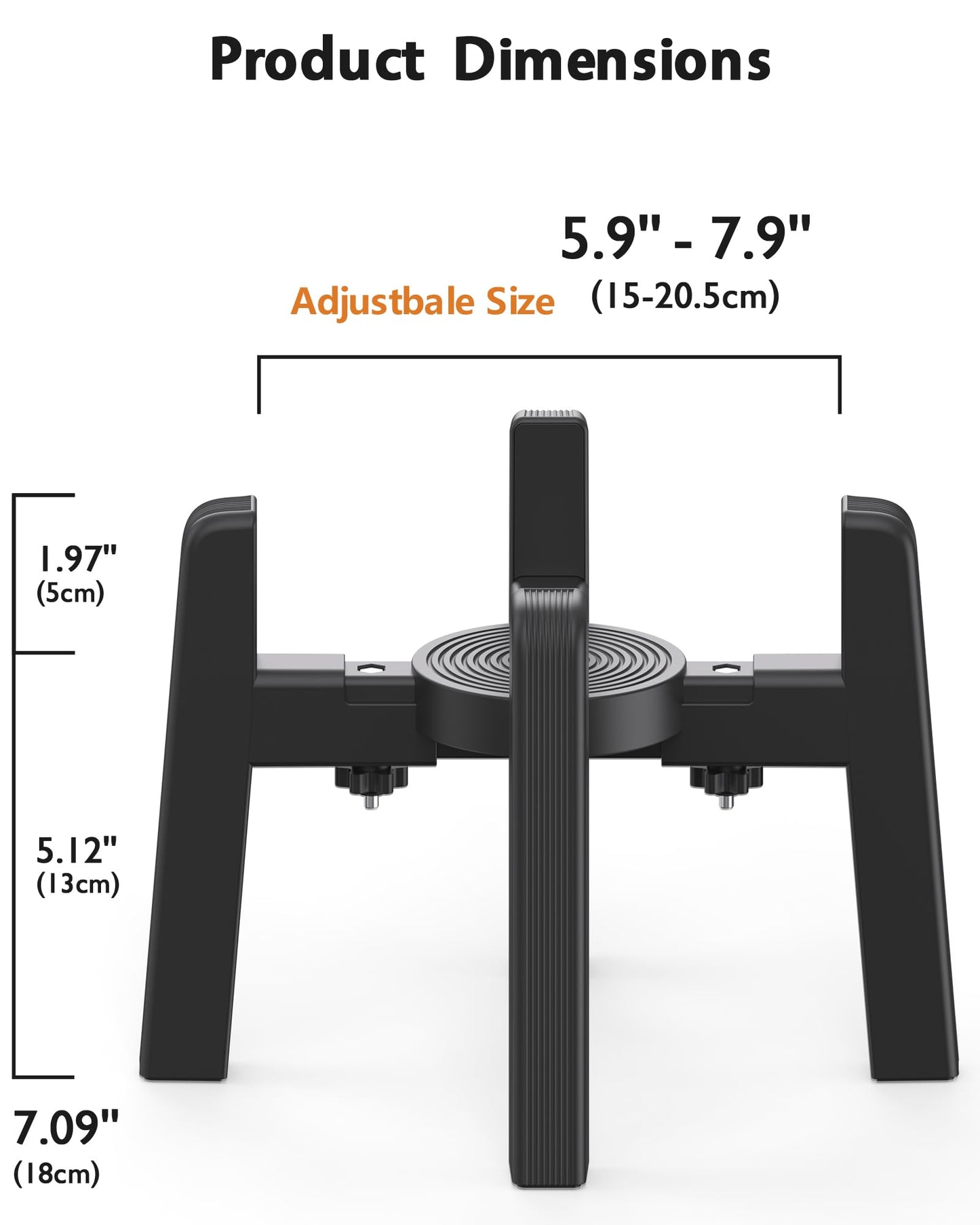 CZPET - Soporte para tazón para perros con ancho ajustable, tazón elevado para agua y comida para mascotas pequeñas, medianas y grandes, estable y antideslizante
