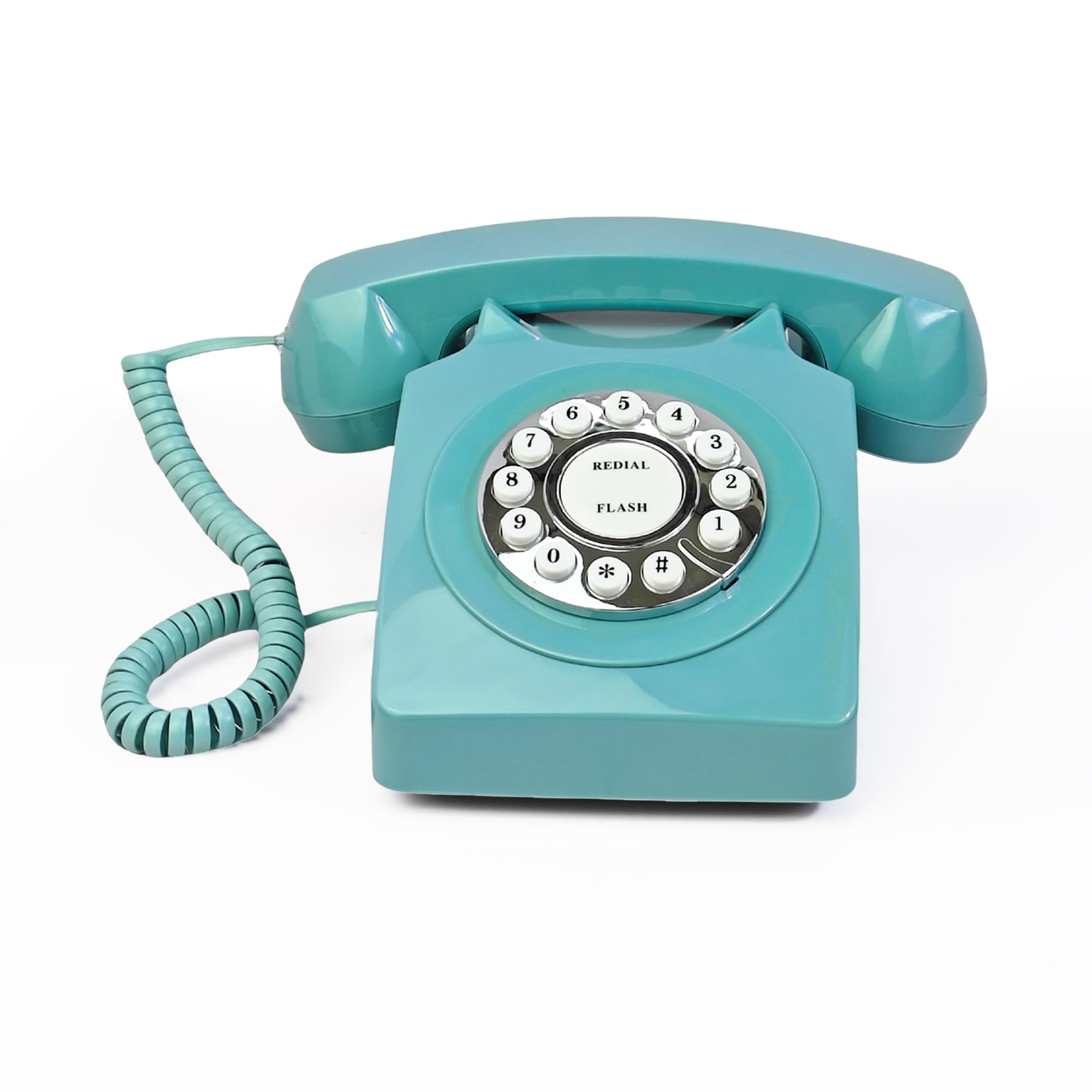 Teléfonos de línea fija para el hogar, TelPal - Teléfono con cable para el hogar, teléfono de escritorio retro, teléfono clásico vintage de estilo antiguo para el hogar, la oficina y el hotel