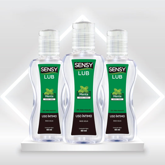 Gel Lubricante Íntimo Sensylub Menta Pack de 3 Base Agua 60ml