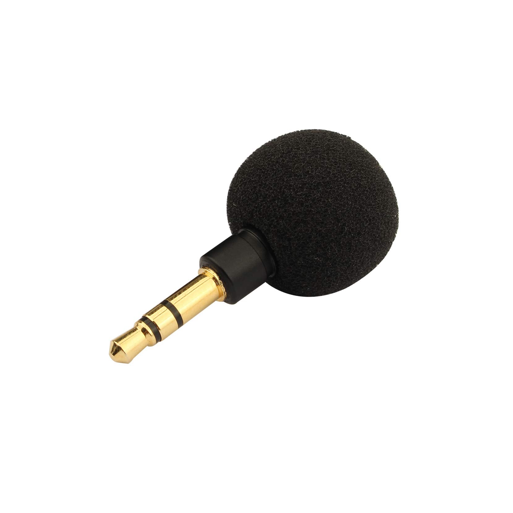 Mini Micrófono Estéreo Plug and Play Compatible con Teléfonos Móviles Negro de 3,5 mm para Grabación con Cancelación de Ruido