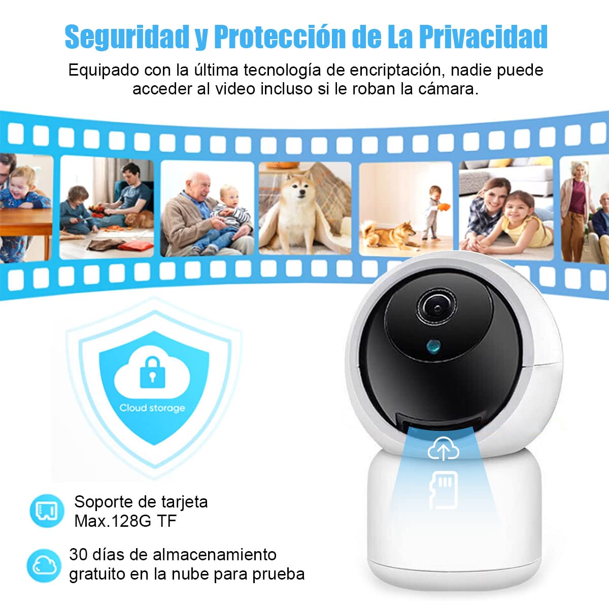 Cámara de Seguridad EASYTAO TV-308 Interior WiFi 2.5K con Audio Bidireccional y Alexa