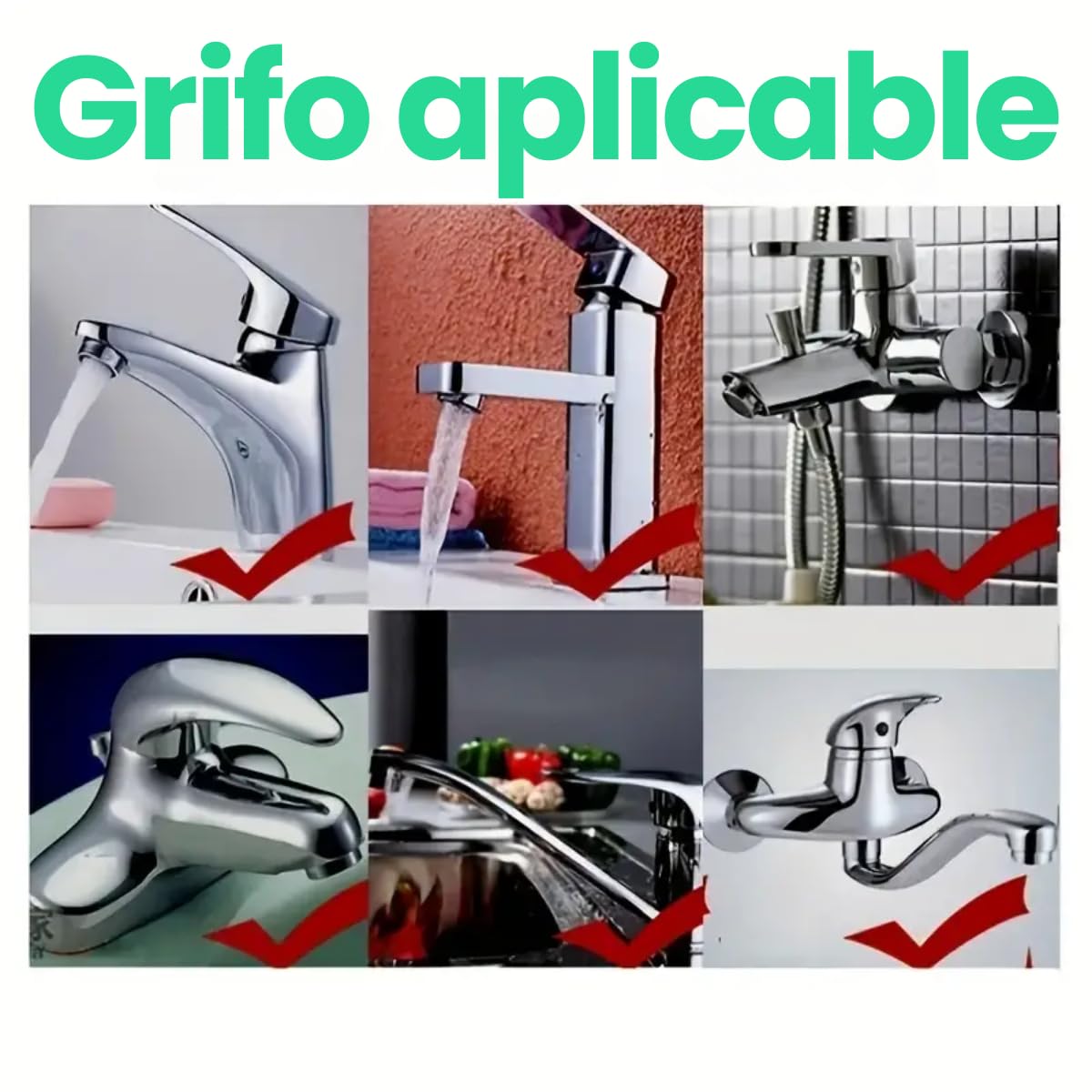 Filtro Aireador de Grifo VERALY.MX Latón Ahorro de Agua Roscas Macho Repuesto Estándar