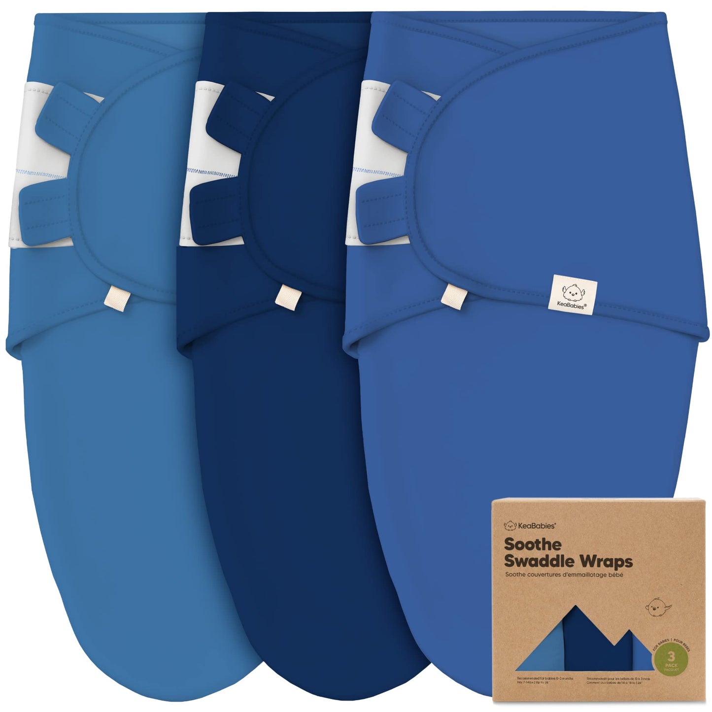 Paquete de 3 sacos de dormir orgánicos para bebés – Pañales para recién nacidos, bebés de 0 a 3 meses, bebés, niños, saco de dormir suave y cómodo, mantas para bebés recién nacidos, fáciles de usar