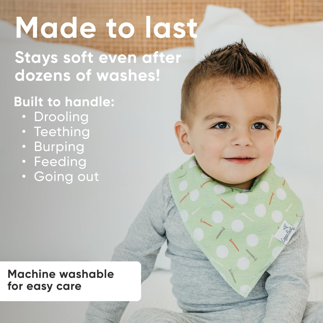 Baberos de cobre perla para bebé niño o niña, baberos bandana para dentición, baberos absorbentes para comer, recién nacido a niño, paquete de 4, Bogey