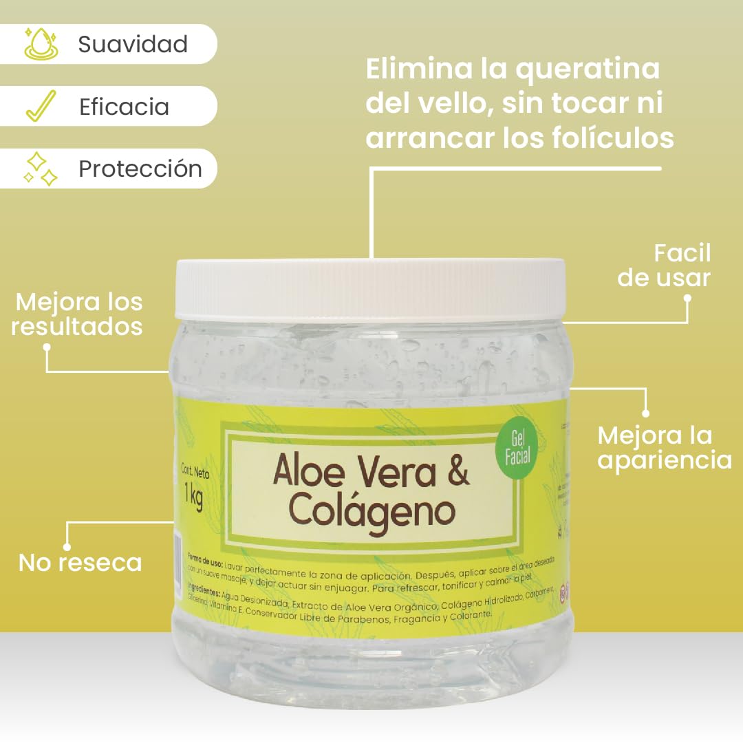 Gel De Extracto De Áloe Vera & Colágeno Hidratante Productos Mart Mexico 1 Kilo