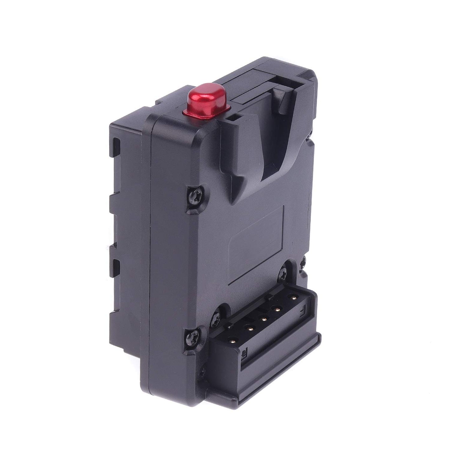 Hersmay V-Lock D-Tap - Placa de batería Adaptador V para batería NP-F NP-F550 NP-F570 NP-F750 NP-F960 NP-F970, Salida D-Tap para cámara Monitor, luz LED