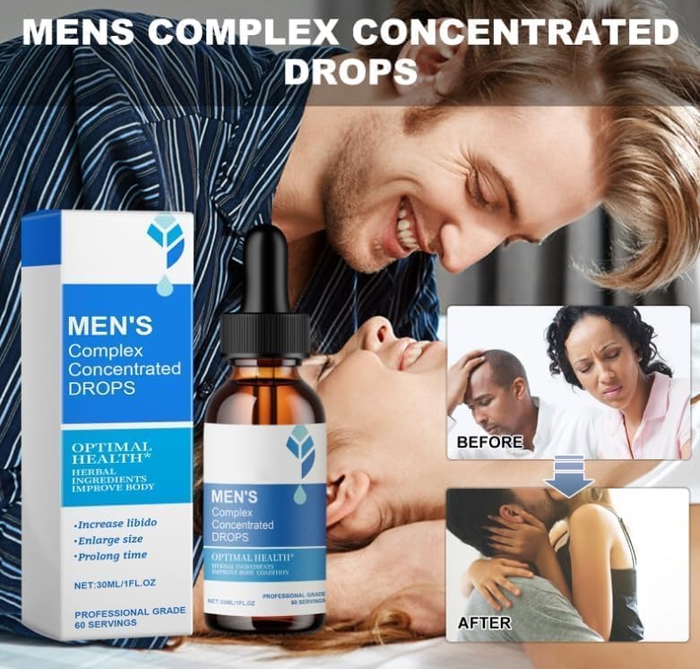Gotas complejas Blue Horizon para hombres - Nutrición para el crecimiento masculino - 30ML/1FL.OZ (3 piezas)