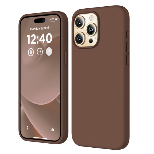 COFFKER - Funda compatible con iPhone 15 Pro, funda de silicona líquida, cuerpo completo, a prueba de golpes, funda delgada y delgada para teléfono con forro de microfibra suave antiarañazos, color