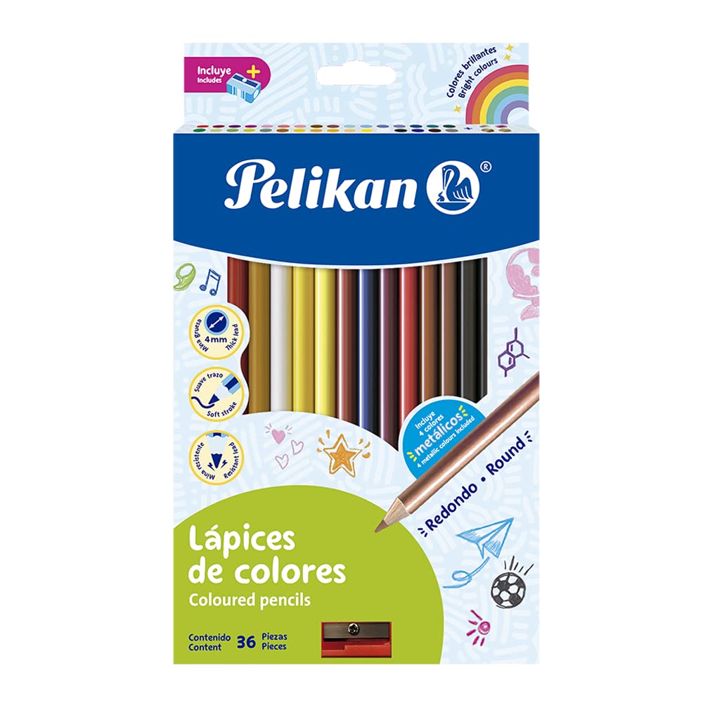 Lápices de Colores Pelikan 30330302 36 Piezas 4 mm