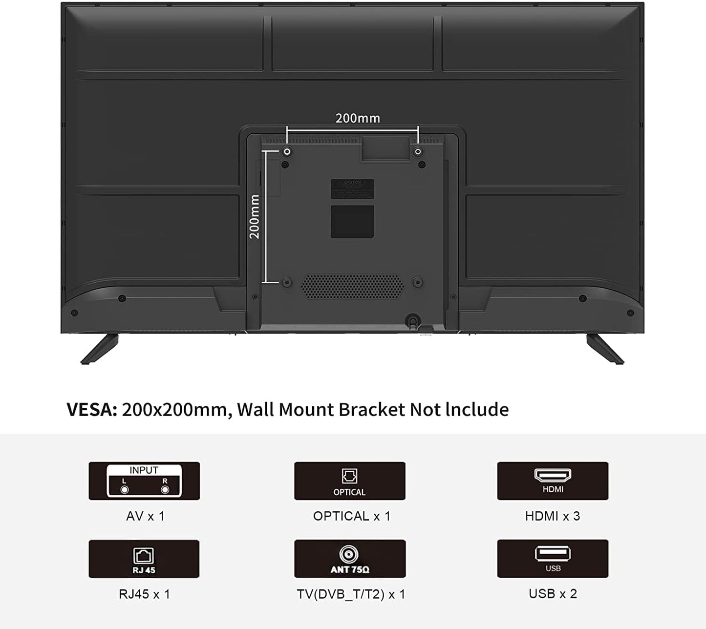 SANSUI Android TV Google Assistant, Control de Voz (40" WiFi HD)