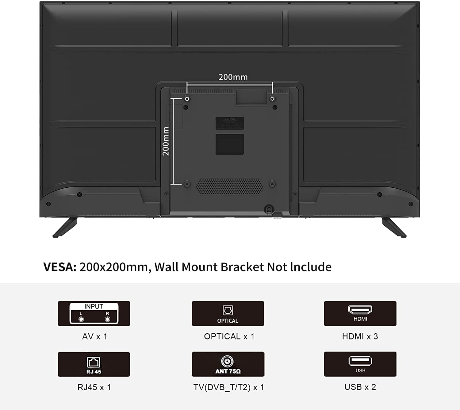 SANSUI Android TV Google Assistant, Control de Voz (40" WiFi HD)