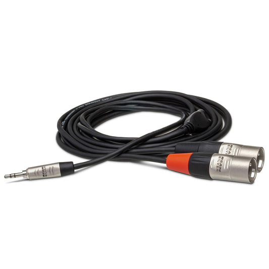 Hosa HMX-010Y Pro - Cable de ruptura estéreo TRS macho a doble XLR macho - 10 pies