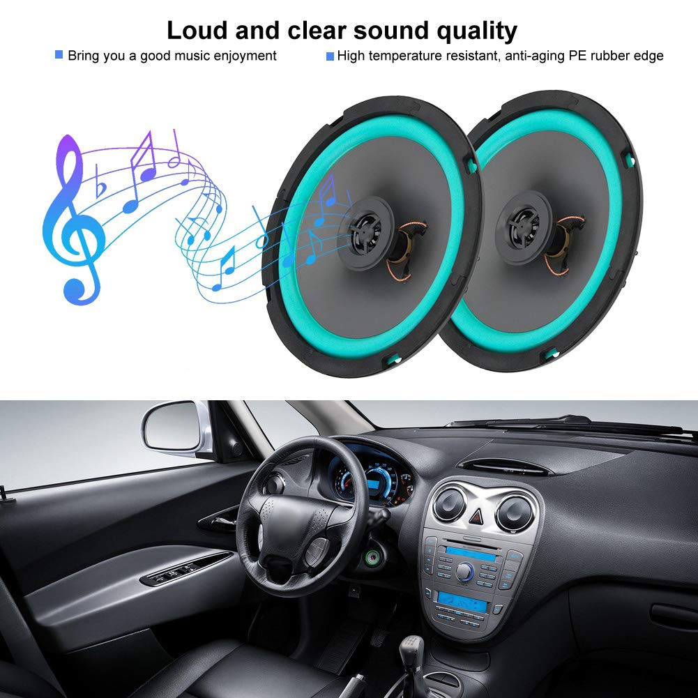 Fydun Bocina de Coche Altavoz de Agudos de Coche de 6,5 Pulgadas y 160 W, Altavoz de Alta Potencia, Puerta del vehículo, música, Altavoces de o, Resistente al Clima