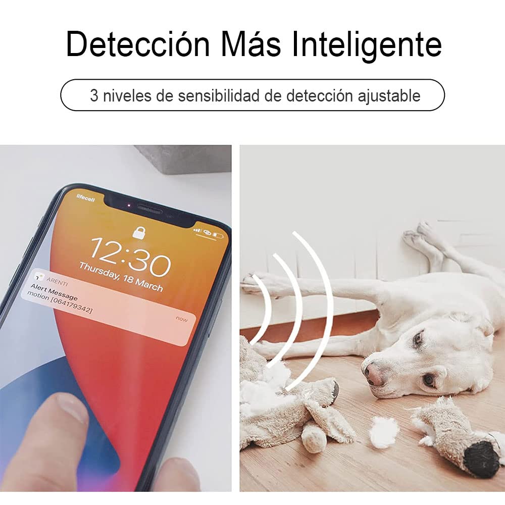 Cámara de Seguridad Interior FHD EASYTAO 2K Arenti App Control Remoto Visión Nocturna WiFi 3MP Detección de Movimiento en Alexa y Google Assistant