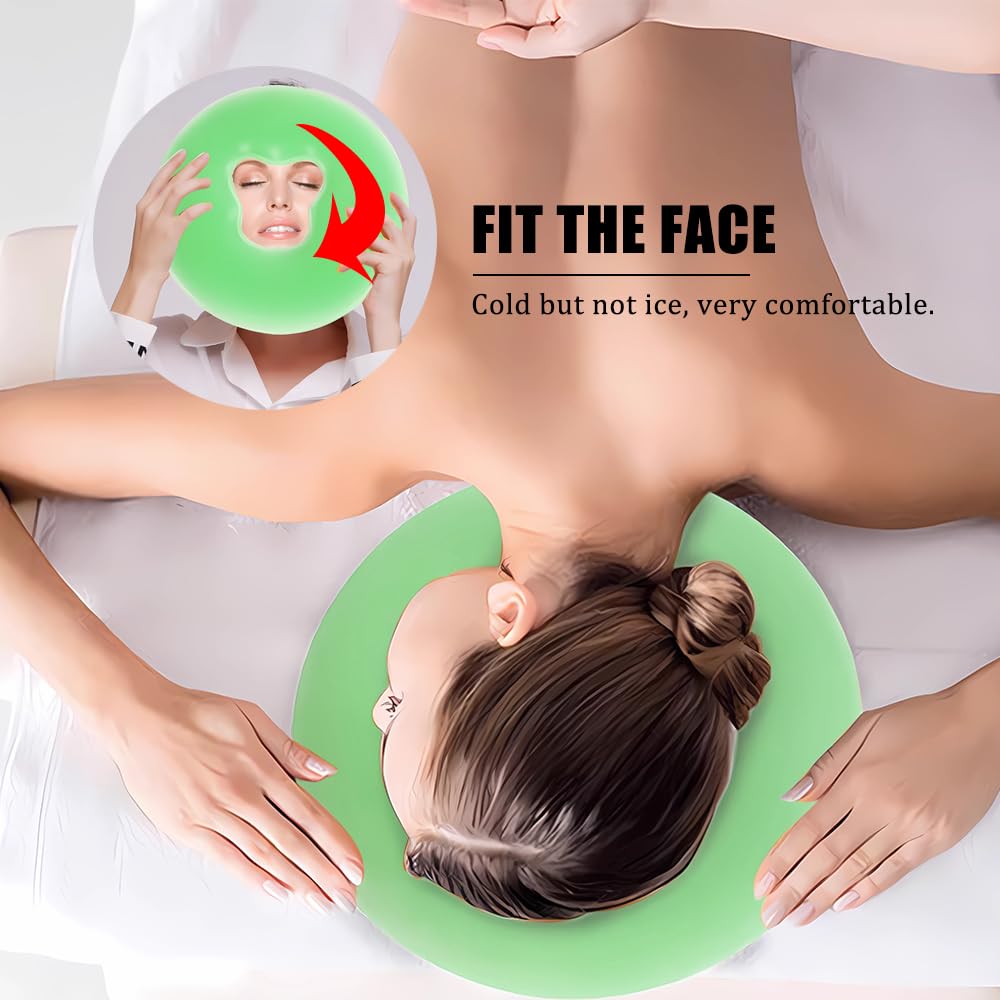 Almohada de Silicona OULIGET Verde para Masaje Facial y Cuidado de la Piel