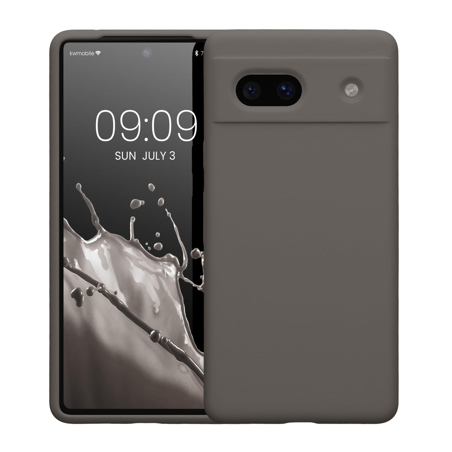 kwmobile Carcasa Compatible con Google Pixel 7a Funda - Case TPU y Silicona antigolpes - Apto Carga inalámbrica - Polvo de Piedra