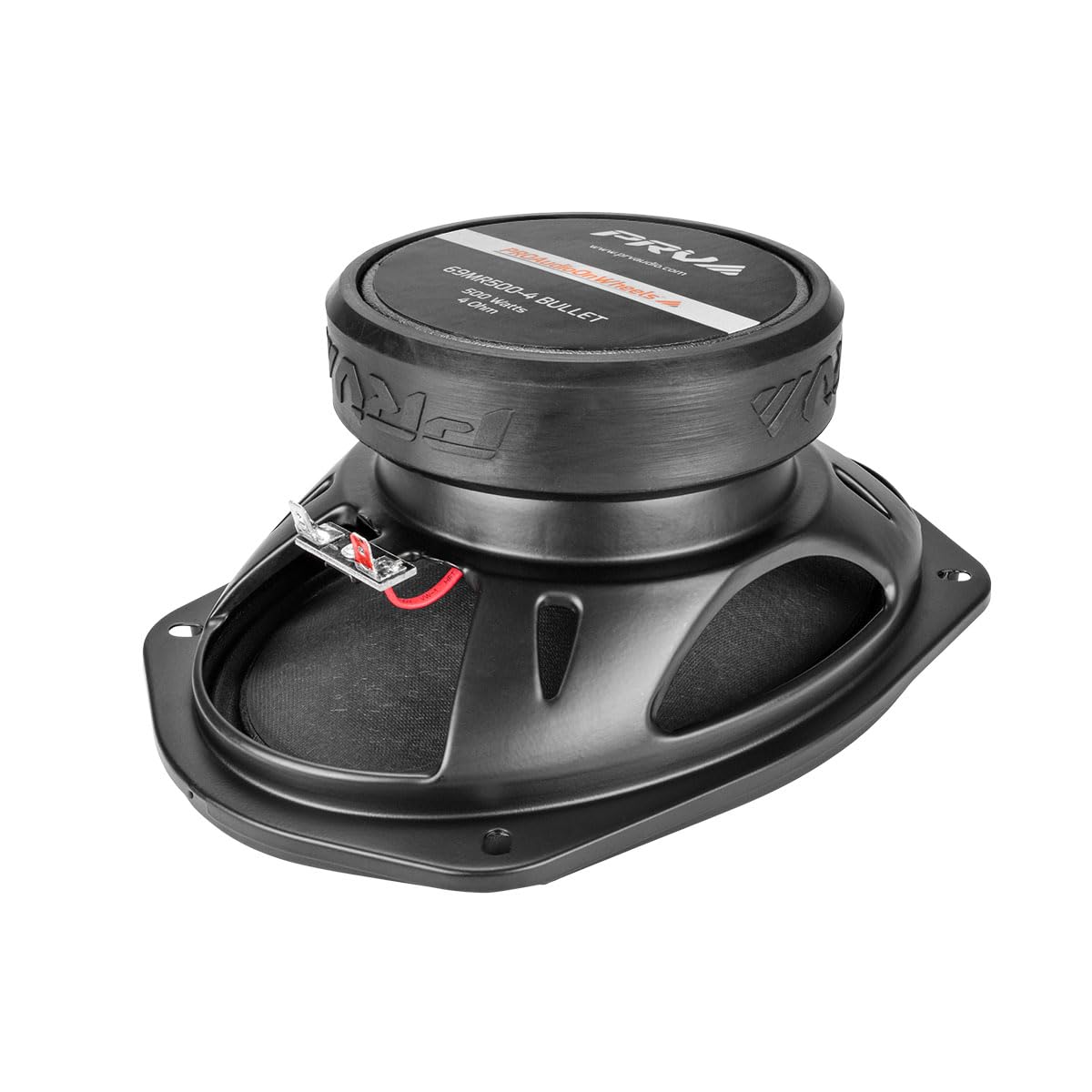 PRV AUDIO 2 altavoces 69MR500-4 Bullet de rango medio de 15.24 x 22.86 cm, 500 vatios, potencia máxima de 4 ohmios, alto rendimiento, con 1 cordón exclusivo (2 altavoces)