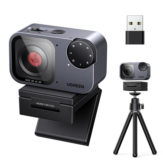 Webcam 4K UGREEN Negra con Streaming AI y PDAF para PC
