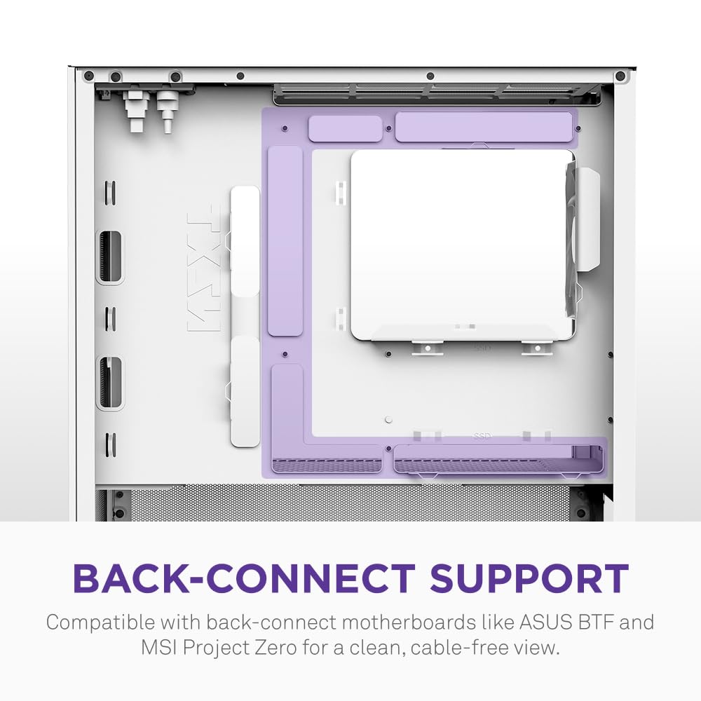NZXT Gabinete H3 Flow Micro-ATX - Flujo de Aire optimizado - Incluye 1 Ventilador Trasero de 120 mm - Soporta GPU de tamaño Completo - Se Adapta a radiador Frontal de 280 mm y Superior de 240