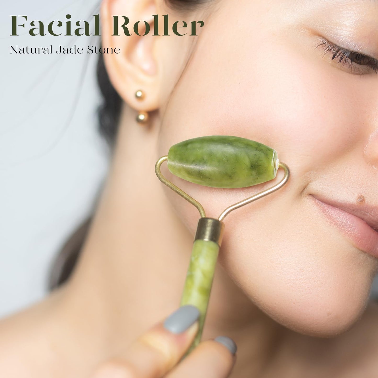 Gua Sha & Jade Roller Set Facial Beauty Tools, BAIMEI Face Roller and Guasha Facial Tool for Face, Neck and Eye Treatment Facial Roller for Skin Care Routine