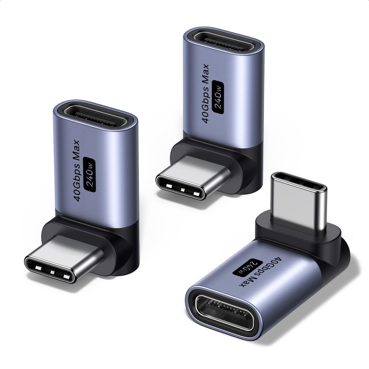 Adaptador USB C UGREEN 90 Grados Paquete 3 Unidades