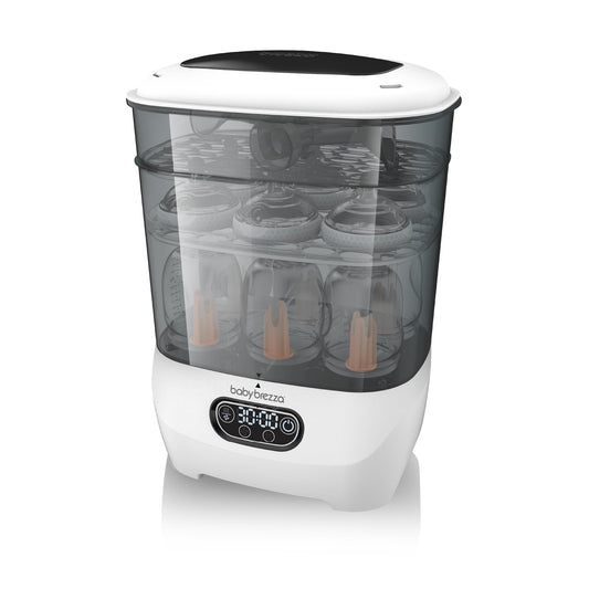 Baby Brezza - Esterilizador y secador de biberones de bebé avanzado - Máquina eléctrica de esterilización a vapor - Esterilización universal para todas las botellas: plástico + vidrio + chupetes +