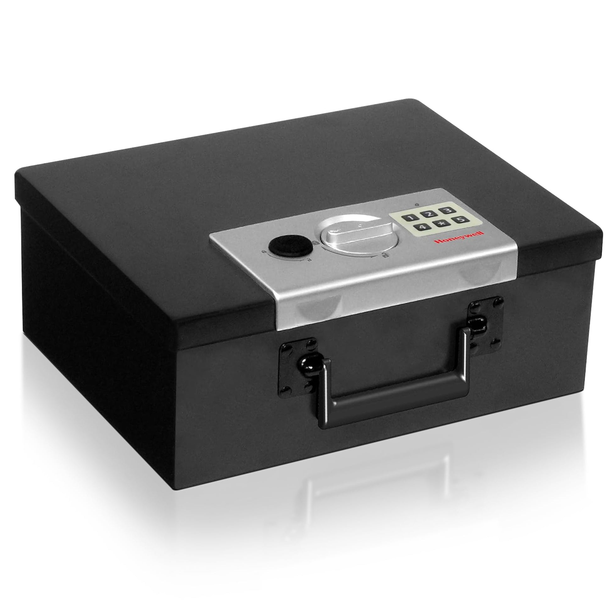 Honeywell Caja de Seguridad Digital Hecha de Acero Resistente al Fuego, 0,26 pies cúbicos, 0.26 Cubic Feet, Negro