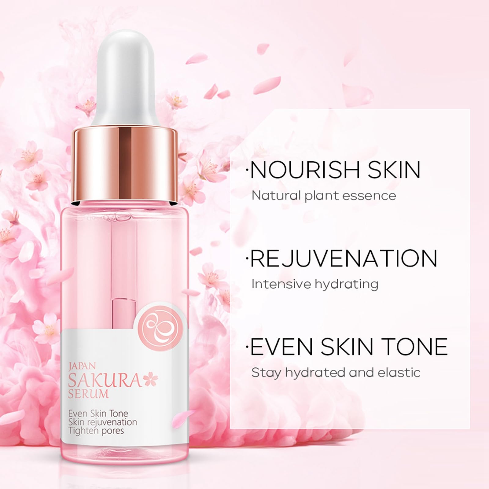 LAIKME- Kit de cuidado de la piel Sakura Skin Care Set Facial Kit, cuidado de la piel con flores de cerezo para adolescentes, juego de regalo completo para el cuidado de la piel Cre