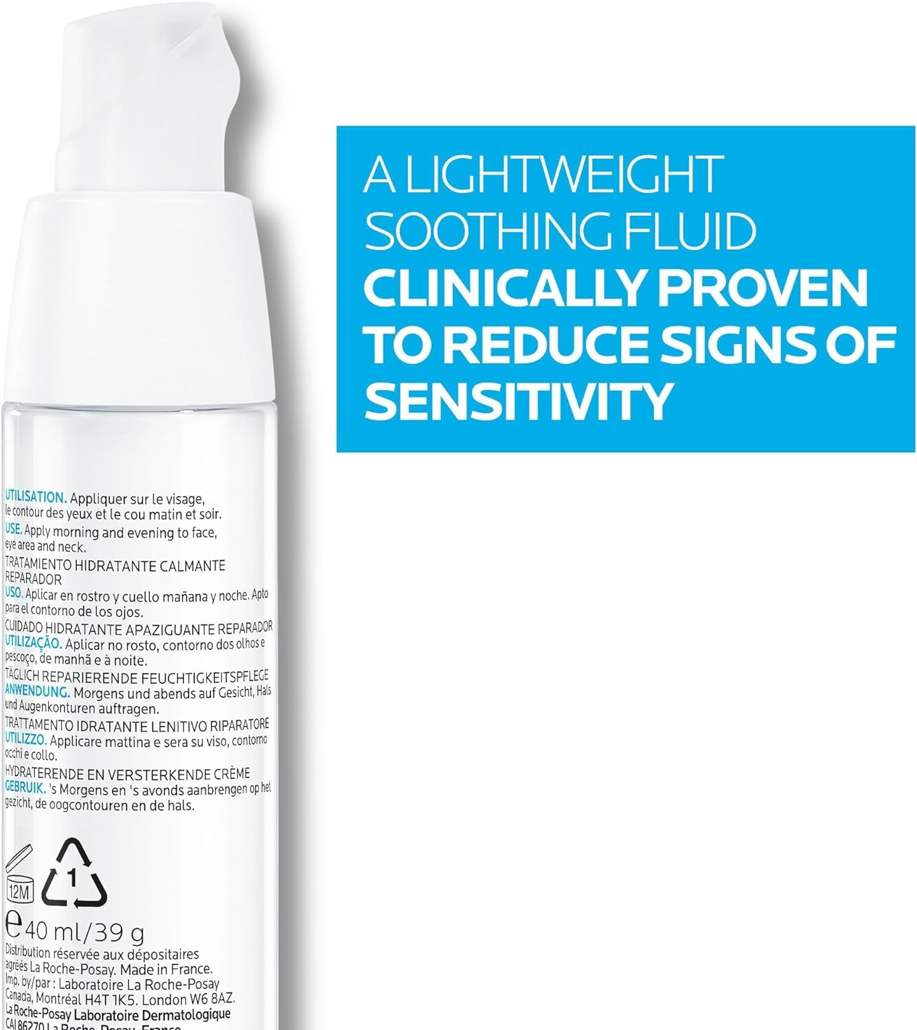 Crema Hidratante Facial La Roche Posay Toleriane Dermallergo Fluido para Piel Sensible 40ml