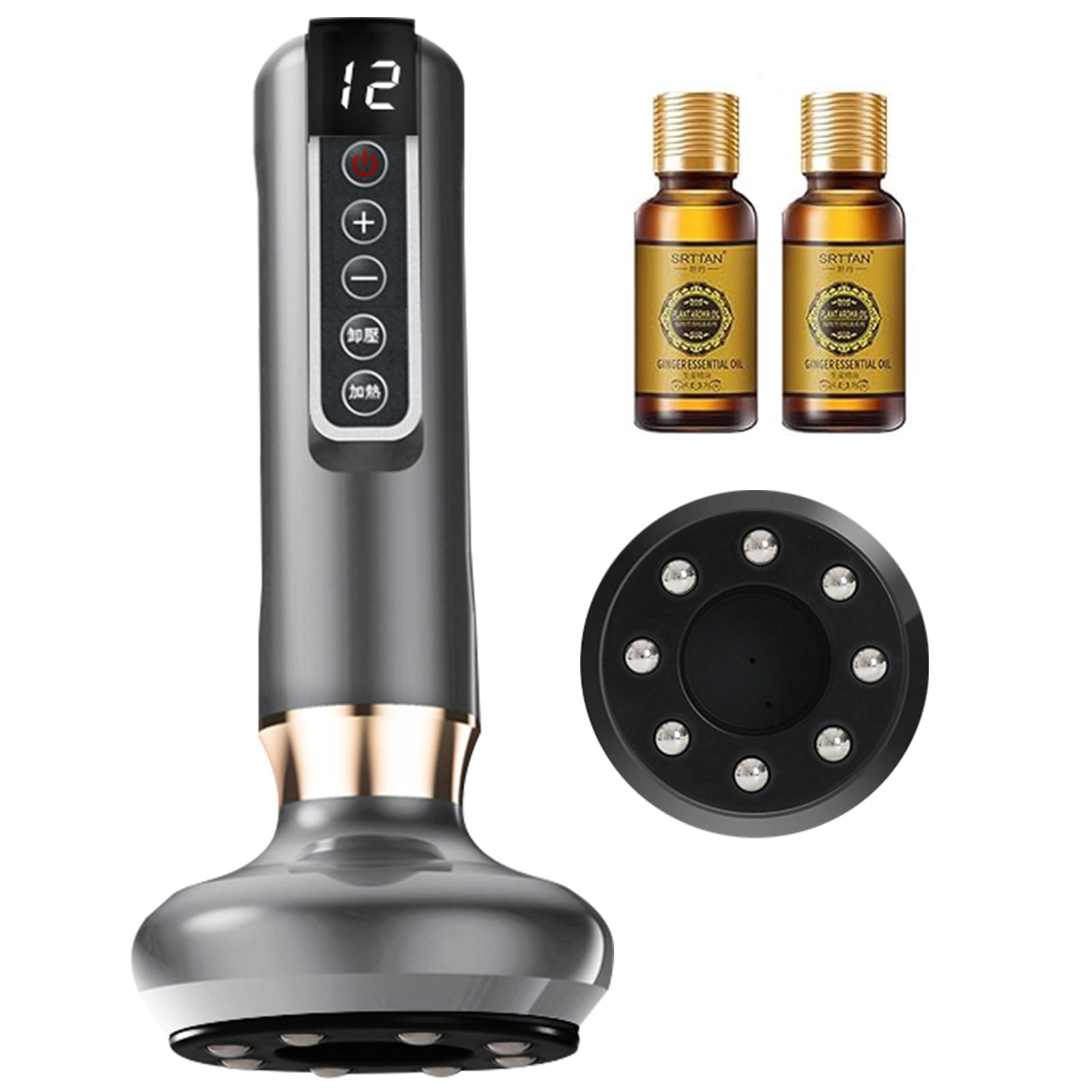 UOUOU Bluile Cellulite Massager,Masajeador anticelulitico, Dexvon Masajeador Anticelulitico, 12 niveles de succión ajustables con for Cintura, Brazos y Piernas y Brazos aliviar la fatiga y la piel