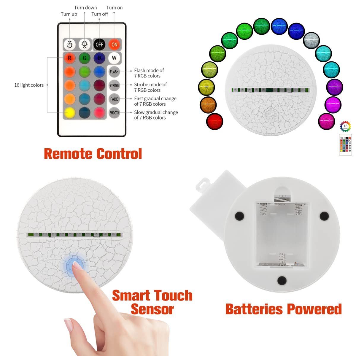i-CHONY - Lámpara de noche de fútbol, LED de ilusión 3D, 7 colores de cambio gradual automático, regalo de fútbol regulable para niños, niñas, adolescentes, cumpleaños, día festivo, decoración de mesa