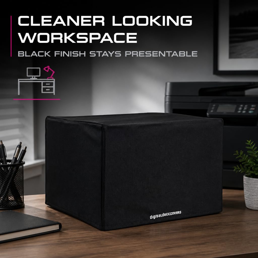 Cubierta para Impresora HP Officejet Pro 8600 Plus DigitalDeckCovers Negro Resistente al Agua y Antiestática