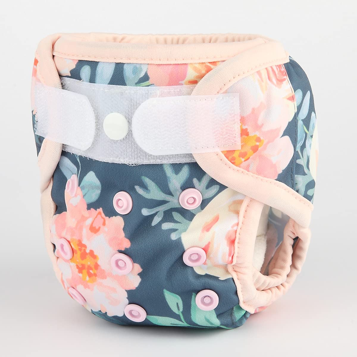 Pañal de tela para bebé recién nacido con gancho y bucle (flor vintage)