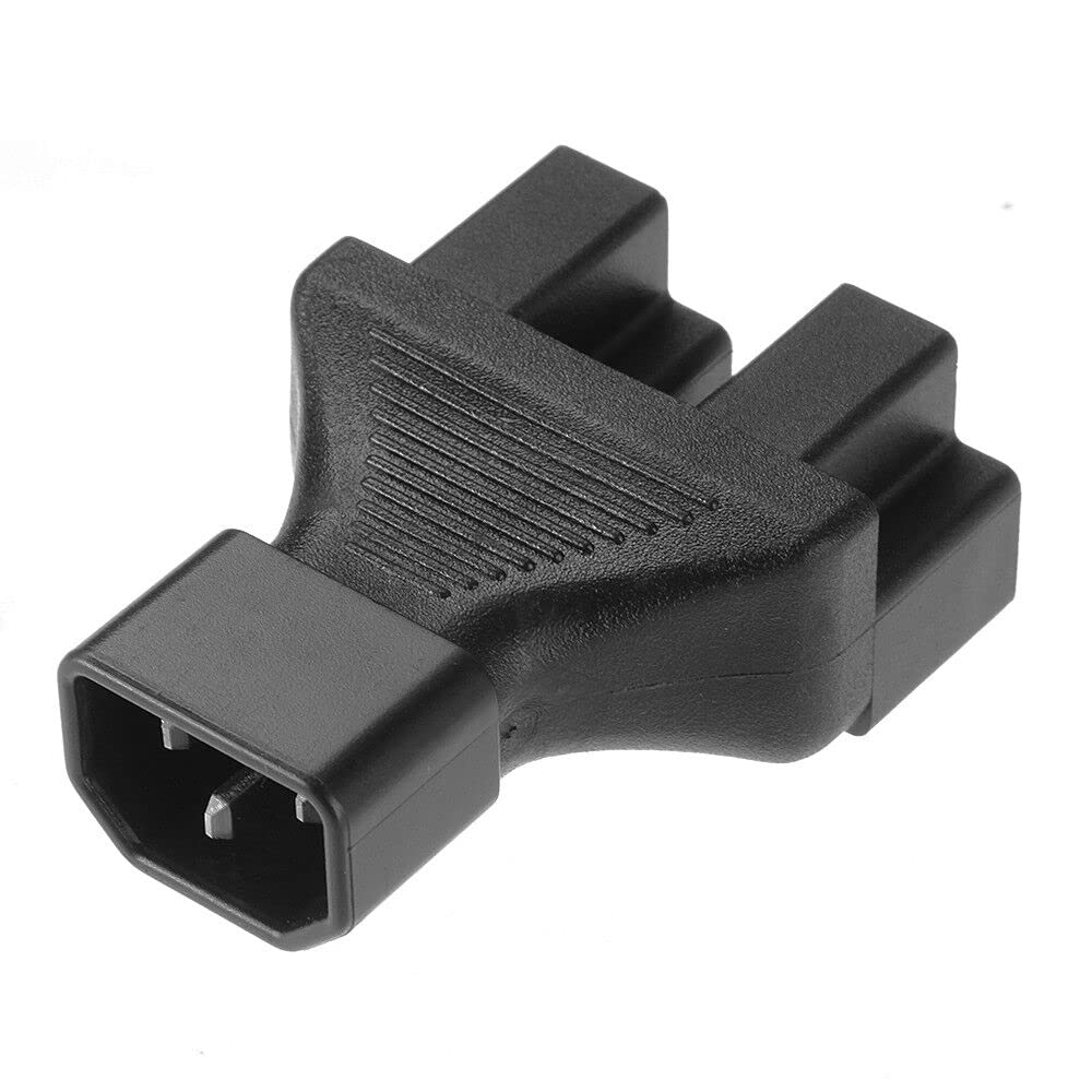 Adaptador de Corriente Divisor Toptekits Negro C14 a 2 x Nema 5-15R 3 Pines