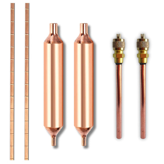 Secador de Filtro de Refrigerador Cobre Kit de Herramientas de Reparación 1/4 6 Piezas