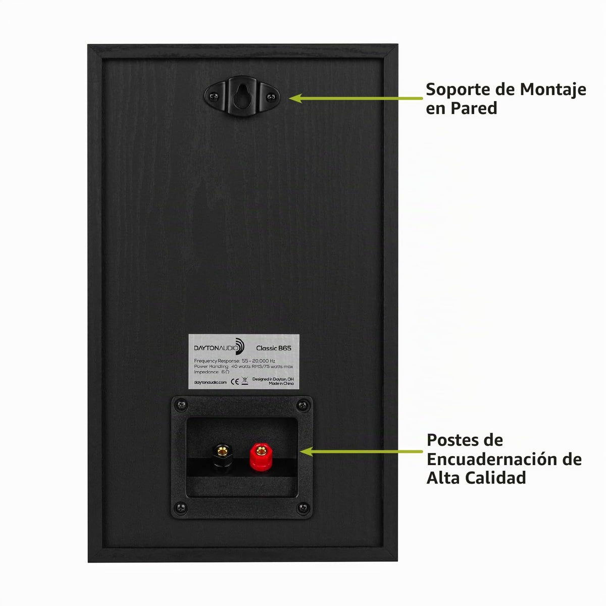 Par de Altavoces Dayton Audio Classic Negro para Estantería