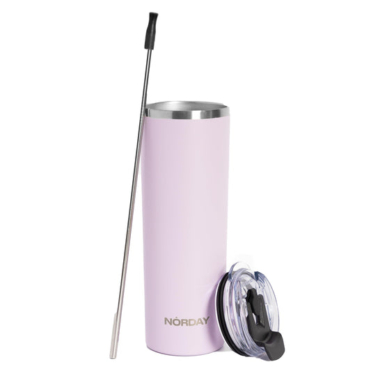 Vaso Térmico NORDAY Lavanda de Acero Inoxidable Antiderrame Doble Pared 22 oz 660 ml para Mujer y Hombre