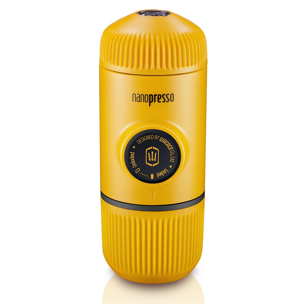 Cafetera de Mano Wacaco Nanopresso Amarillo Patrol con Presión de 18 Bar para Viaje y Camping