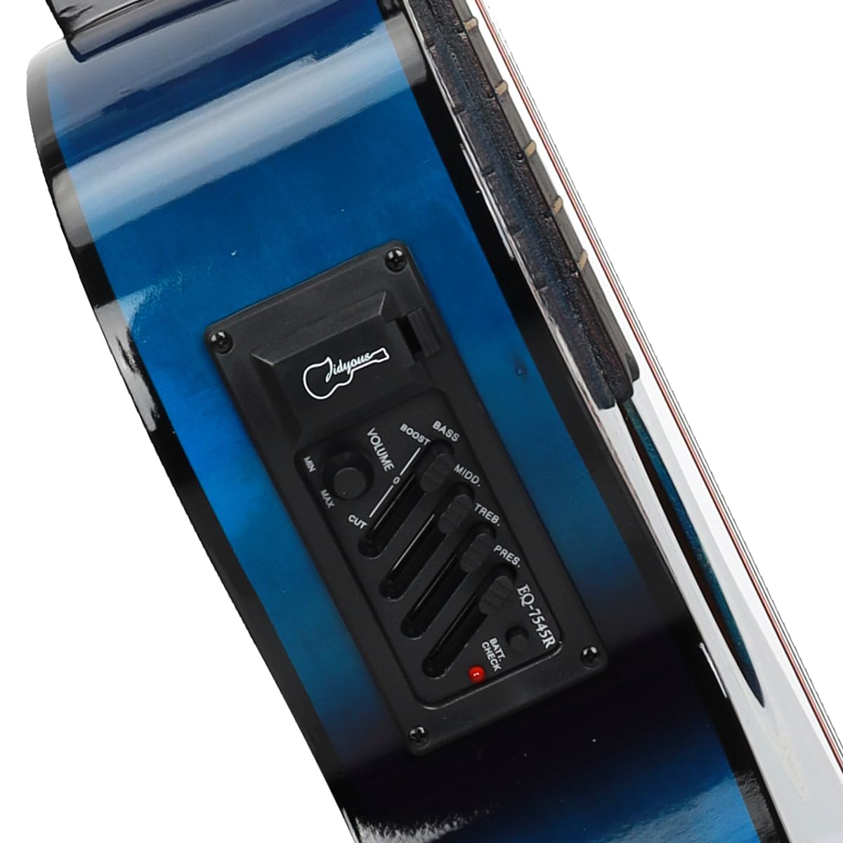 38 inch Electroacústica Guitarra Guitarra acustica con Afinadores,Correas,Cuerdas para Instrumentos,Plumillas,Cable amplificador guitarra,soul,Fundas para Guitarras 3/4 (Blue2)