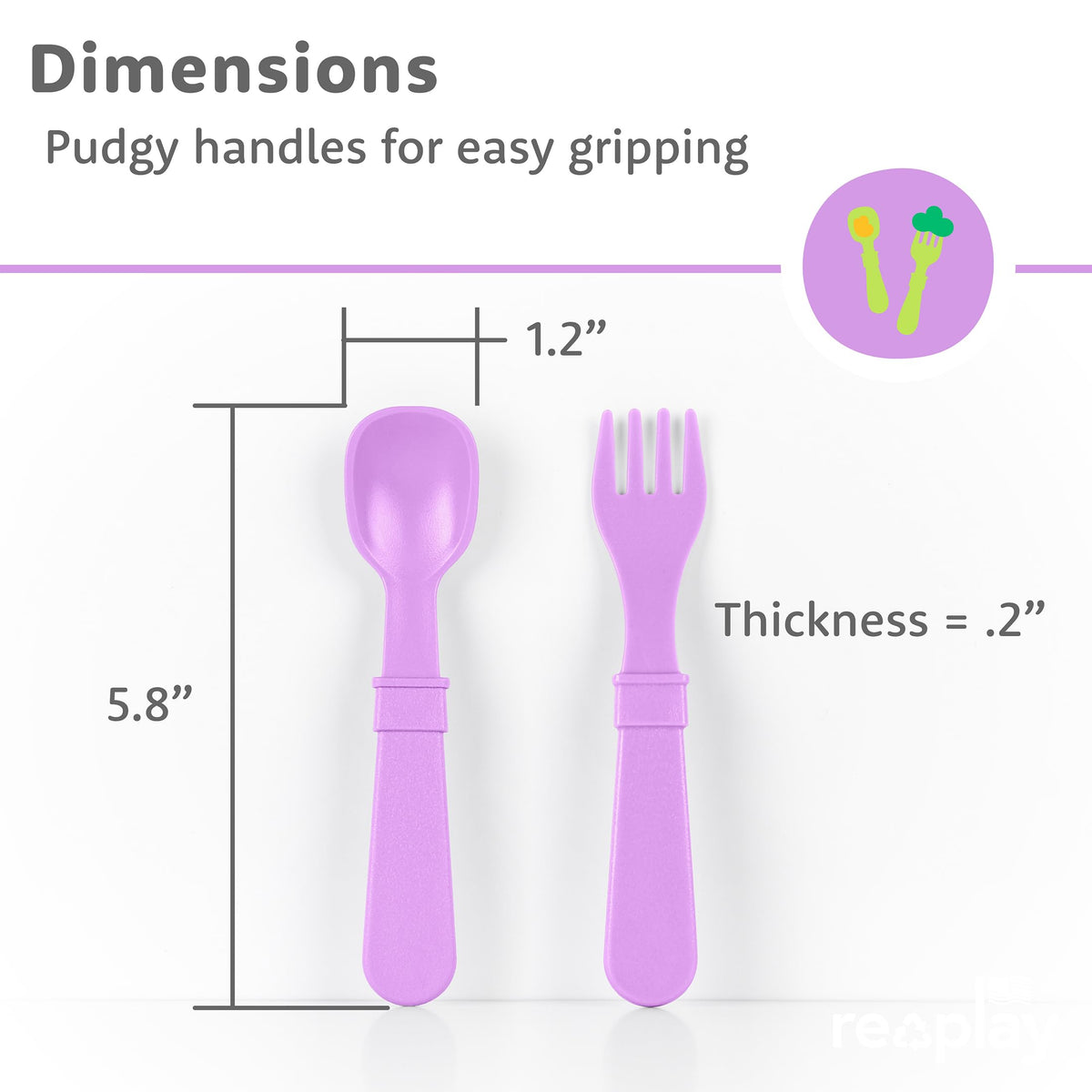 Re-Play - Juego de vajilla para niños pequeños, 3 platos divididos, 3 cuencos de aperitivos y 3 juegos de tenedor y cuchara, vajilla para niños sin BPA, apto para lavaplatos, fabricado en Estados