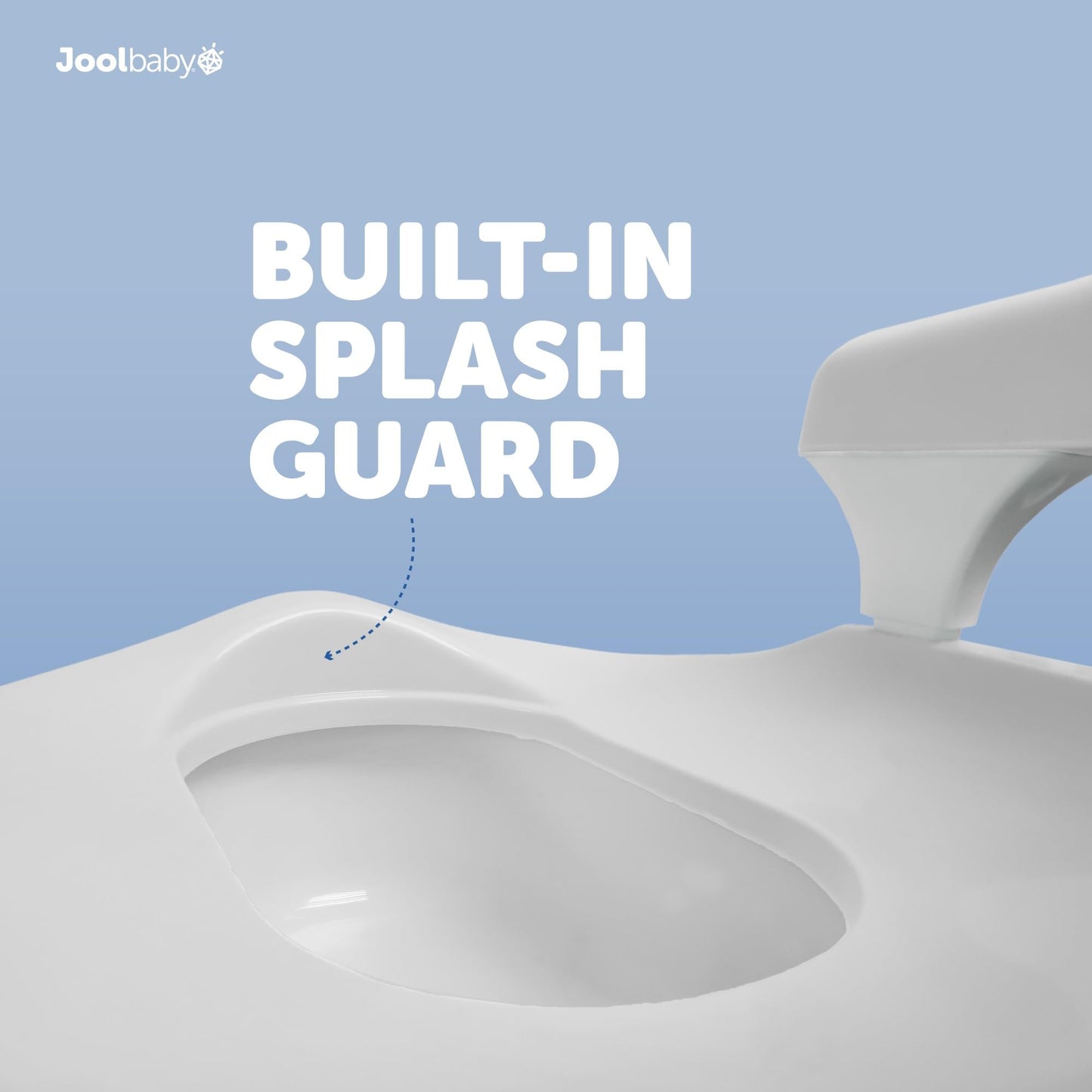 Jool - Silla de baño para bebé para entrenamiento de inodoro, protector contra salpicaduras y soporte de espalda (gris)