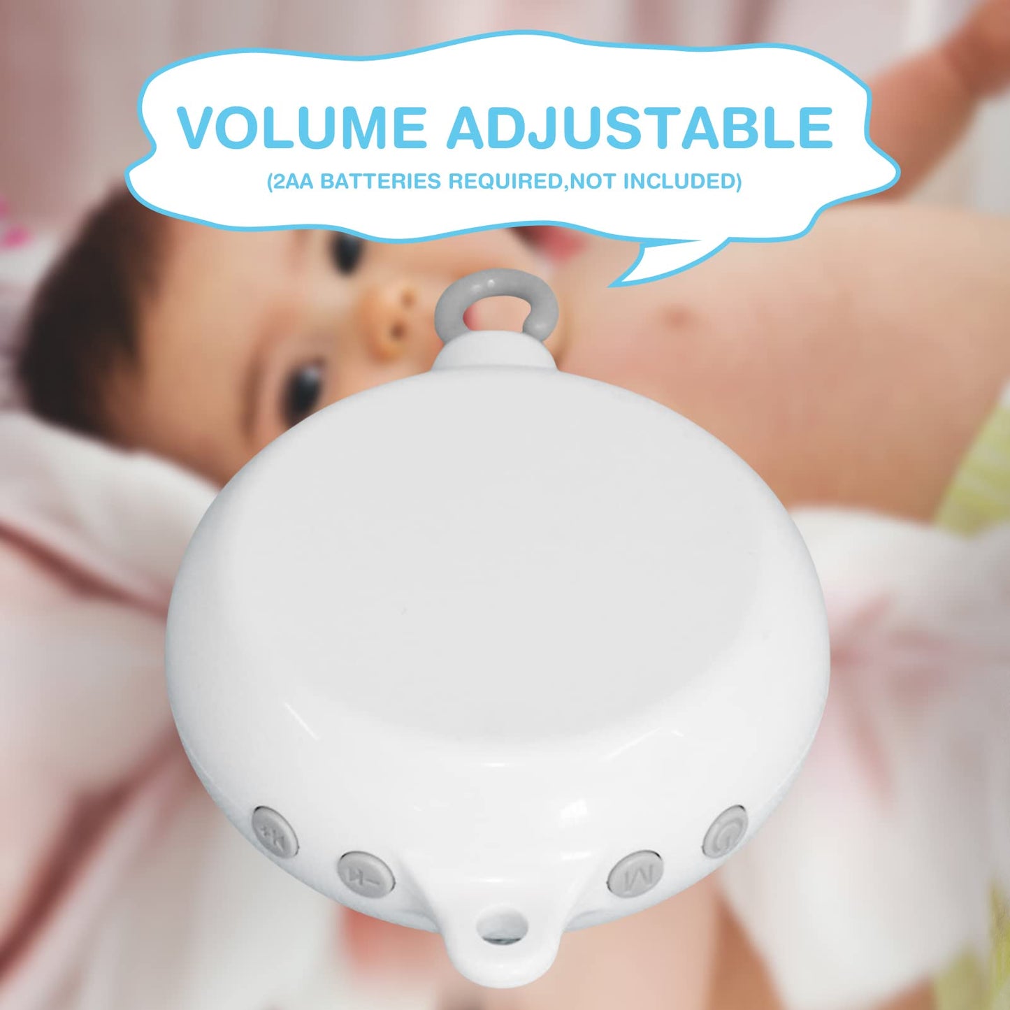 Caja Musical Móvil para Cuna De Bebé, Campana De Cama De Cuna Eléctrica, Crib Mobile Music Box Caja, Juego Musical, 35 Canciones, Juguete Ajustable, Motor Móvil para Regalos De Baby Shower