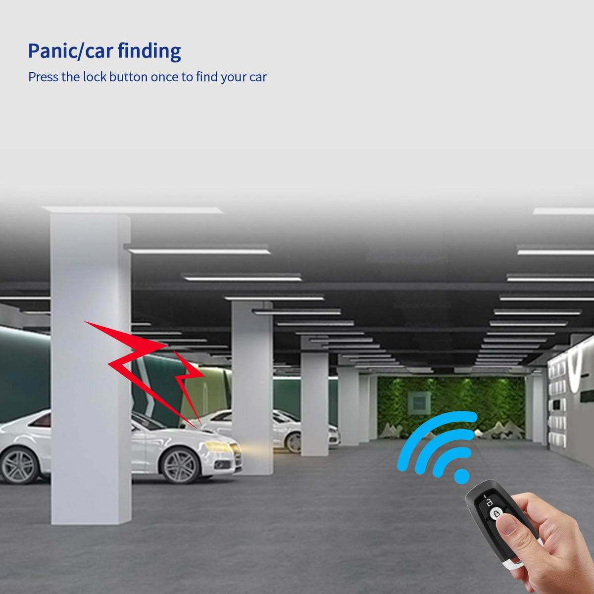 Sistema de Alarma Pasiva Easyguard Negro con NFC y Arranque Remoto para Coche
