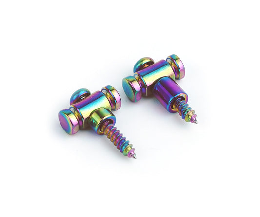 Guyker - Juego de 2 retenedores de cuerda para guitarras eléctricas, camaleón SR1 arco iris