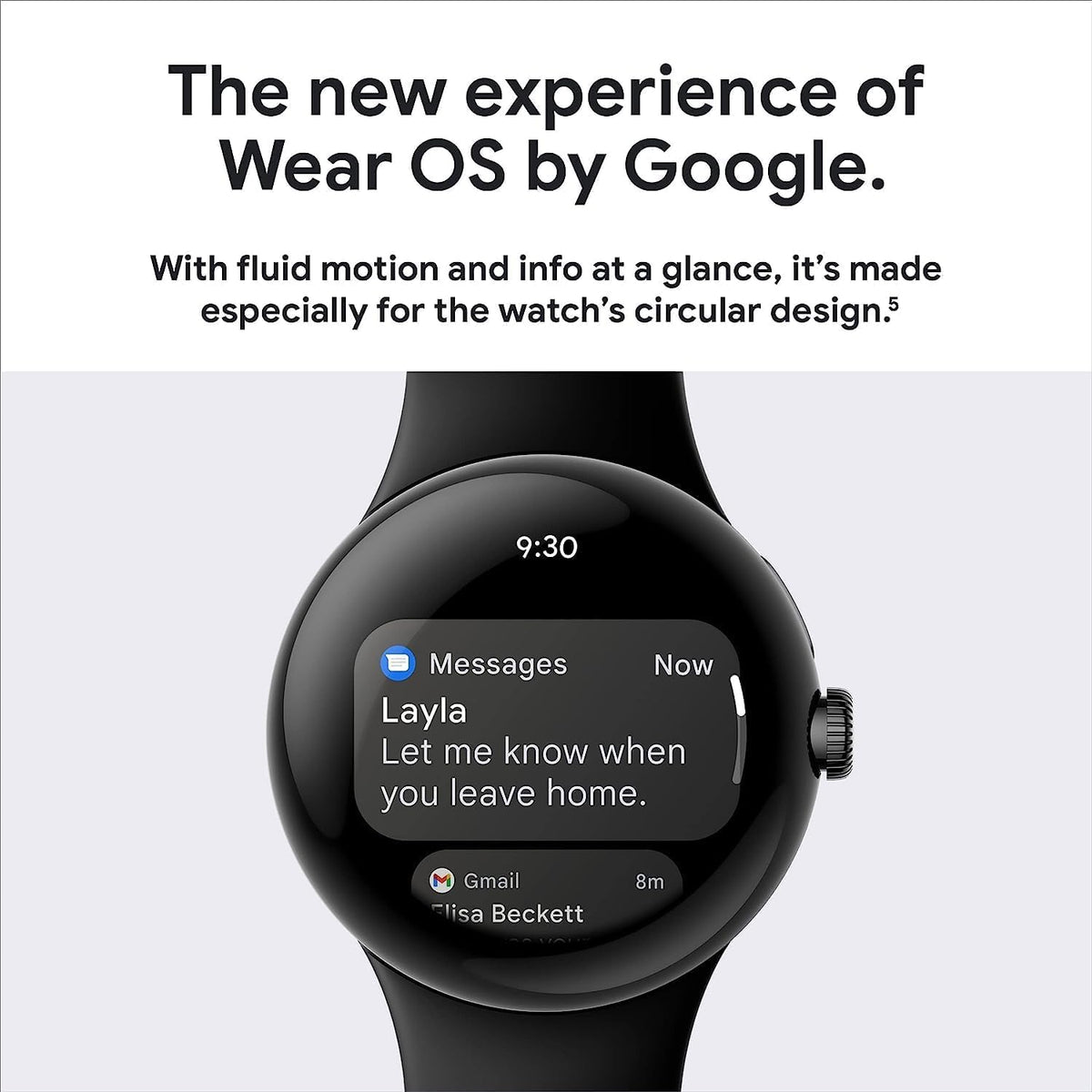 Reloj Inteligente Android Google Pixel Watch Negro Mate con Fitbit y Rastreador de Fitness 41 mm Reacondicionado