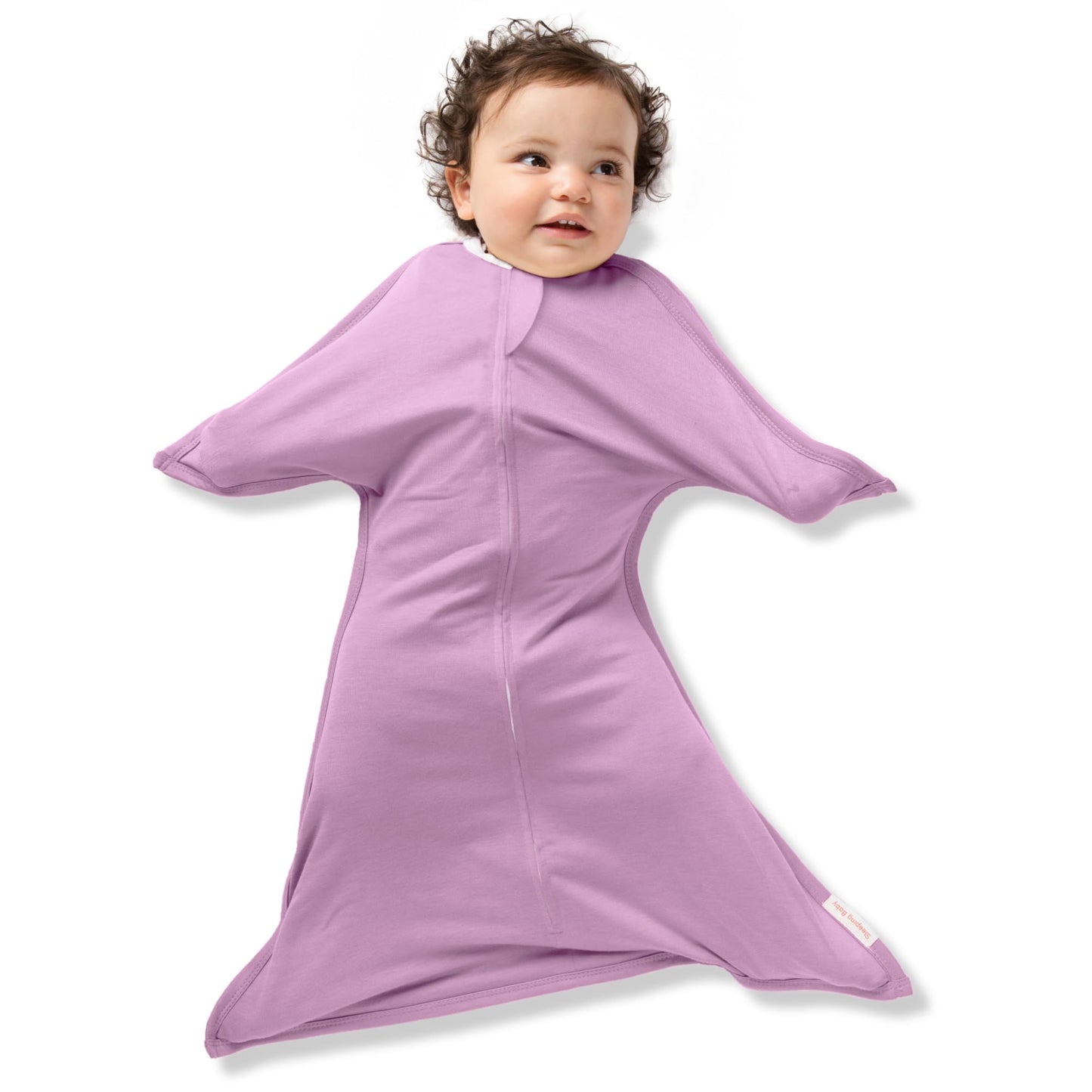SleepingBaby Zipadee-Zip Transition Swaddle - Manta para bebé con cremallera para envolver con comodidad - Manta portátil espaciosa para cambios de pañal fáciles - Lavanda clásica, X-Pequeño (3-6